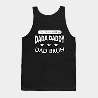 Dada Daddy Dad Bruh Retro Vintage Funny 2023 Fathers Day Tank Top